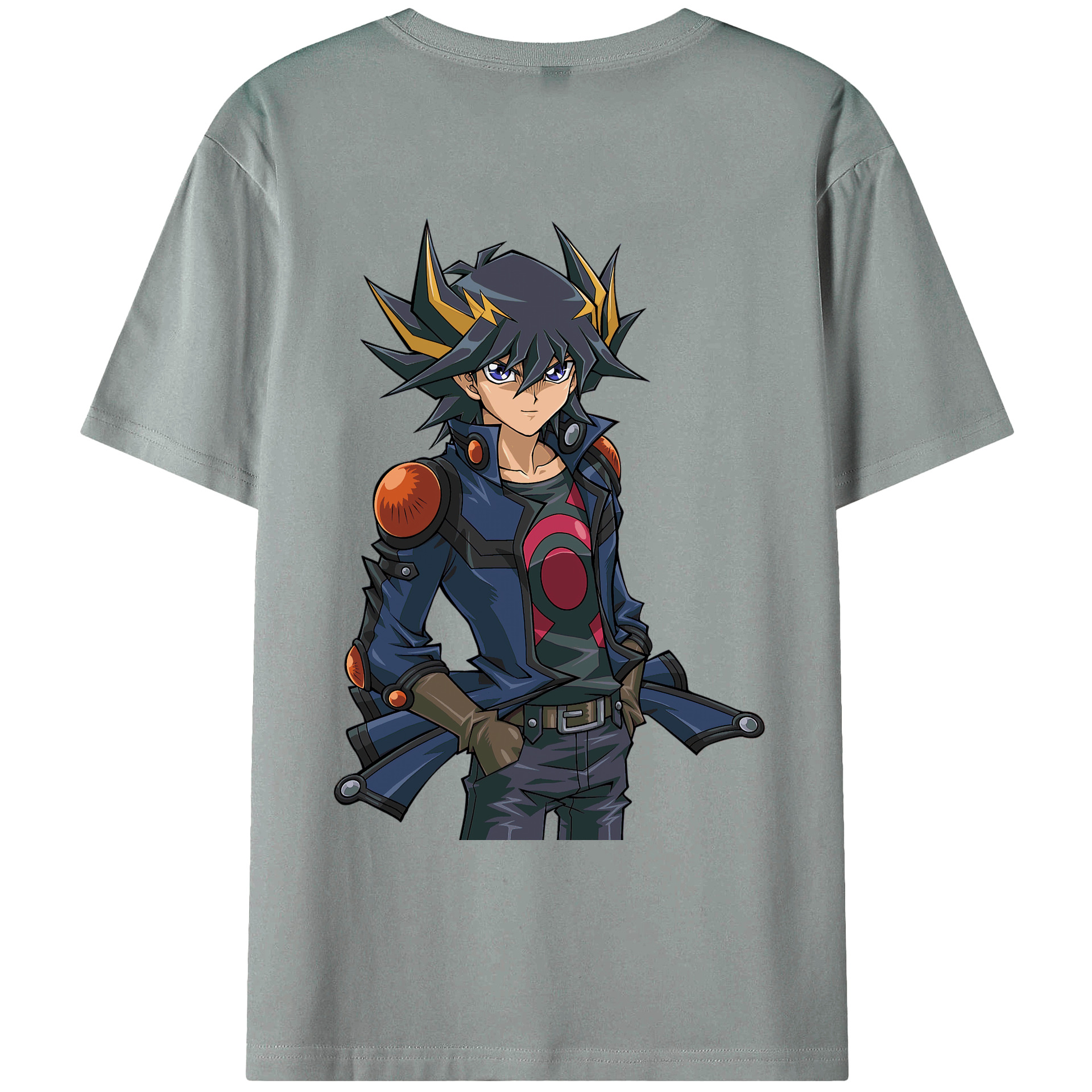 （画像用） 遊☆戯☆王 Yu-Gi-Oh! 綿100％ メンズ半袖Tシャツ（バックプリント） 通気性